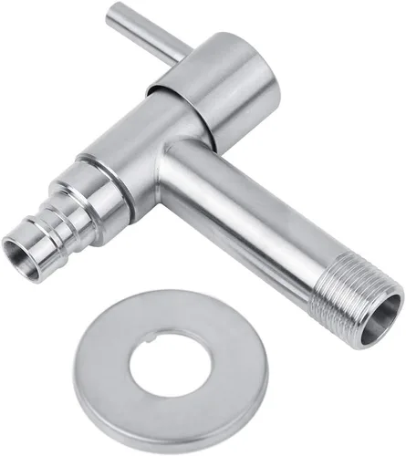 Vista 6 de Fdit Grifo para fregadero, lavadora de acero inoxidable de G1/2 pulgadas, grifo de agua montado en la pared, fregona para piscina, grifo frío