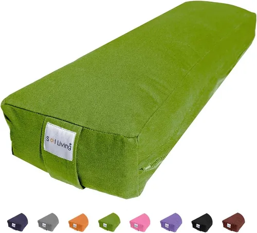 Vista 58 de Sol Living Almohada de yoga rectangular para meditación, accesorios de meditación de algodón, almohada de meditación restaurativa de yoga, almohada