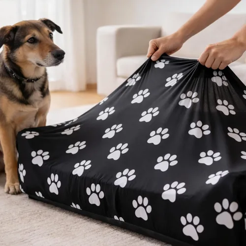Vista 8 de DUKE&LEFTY Furever - Funda para cama para perros, suave y elástica, universal, fácil de quitar (sin cremallera), color negro, pequeño
