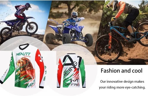 Vista 4 de Camiseta de manga larga para hombre de carreras todoterreno México, Jersey de bicicleta de montaña MTB, Camiseta de descenso y motocross