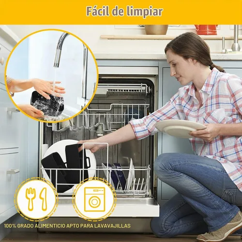 Vista 4 de 2 piezas de forros de silicona para freidora de aire rectangular para Ninja Foodi Dual DZ201 8QT/DZ090 6QT, MMH accesorios reutilizables