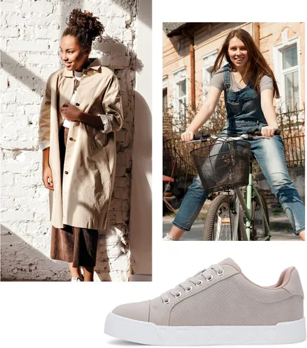 Vista 3 de Jeossy Zapatillas de deporte de moda informales 8017 planas bajas para mujer con cremallera decorativa