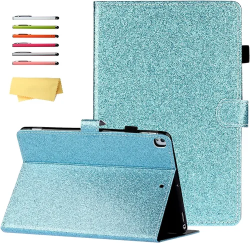Vista 22 de Para Apple iPad de 9ª/8ª/7ª generación de 10.2 pulgadas (2021/2020/2019), cubierta trasera transparente de TPU a prueba de golpes