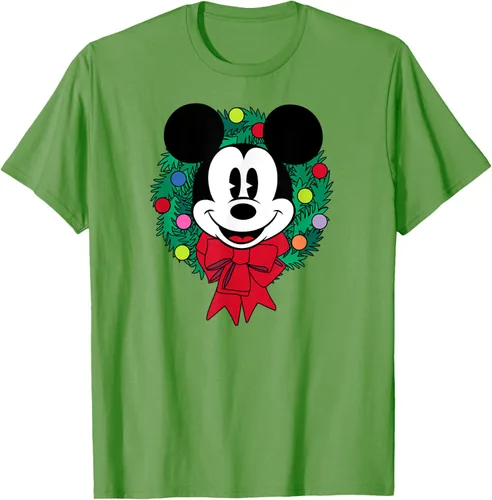 Vista 13 de Amazon Essentials Camiseta navideña festiva de Mickey Mouse para hombre, color azul, talla S Blanco
