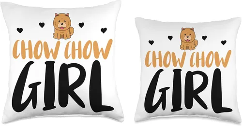 Vista 3 de Chow Chow Lover Apparel Girl Funny Chow Dog Lover - Almohada de 16 x 16 pulgadas, multicolor