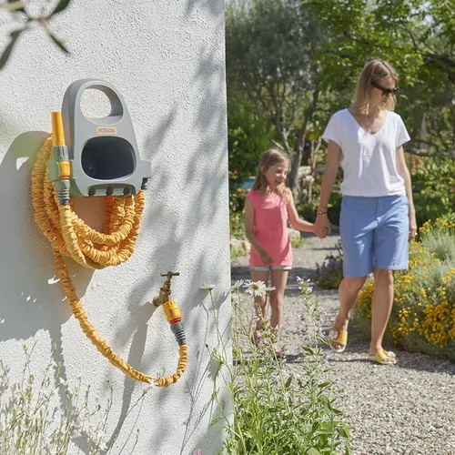 Vista 6 de HOZELOCK - Manguera extensible Superhoze de 24.6 ft: Manguera flexible, se estira hasta 3 veces la longitud original Con 2 accesorios Aquastop