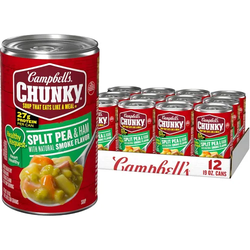 Vista 9 de Campbell's Chunky Sopa Healthy Request, sopa de guisantes partidos con jamón, lata de 19 onzas