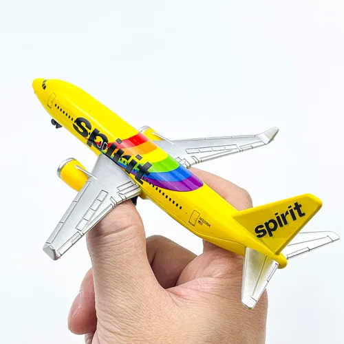 Vista 8 de AVIAMUSE Spirit modelo de avión, avión de librea arco iris, adecuado para colección y exhibición