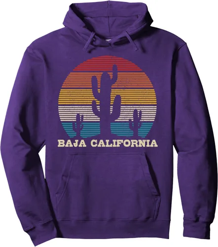 Vista 14 de Baja California Cactus Vintage Retro Desert Souvenir Gift Sudadera con capucha Negro