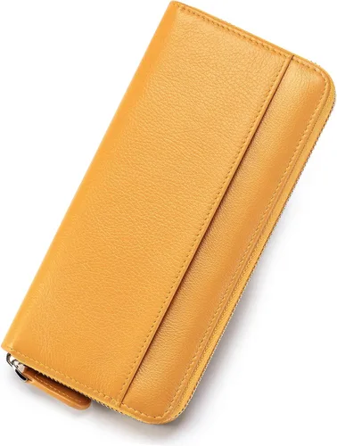 Vista 17 de RFID Blocking Womens Zipper Wallet Leather Large Capacity Billfold Clutch Zip Around Wallets for Women