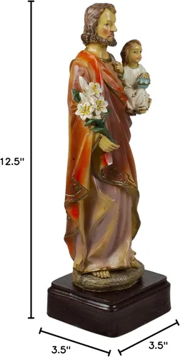 Vista 6 de Northlight Figura de mesa de resina religiosa de San José de 9 pulgadas