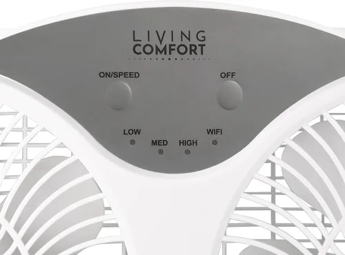 Vista 8 de COMFORT ZONE - Ventilador inteligente WiFi de 9 pulgadas para ventana doble, ventilador de doble hoja de 3 velocidades con aplicación y control