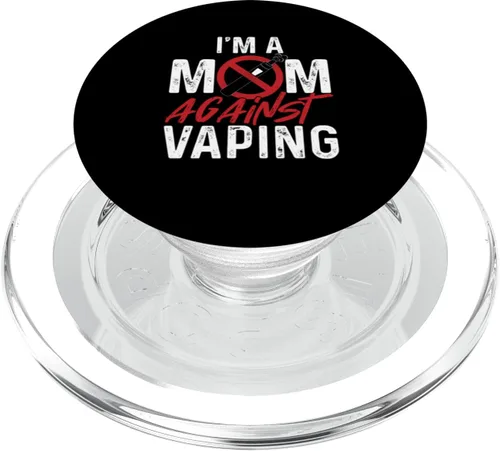 Vista 8 de Soy una mamá contra el vapeo Cigarrillo electrónico Vape Vaper PopSockets intercambiables PopGrip