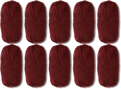 Vista 8 de Knit Picks Wool of the Andes Tan - Paquete de hilo de lana 100% para tejer Almendra
