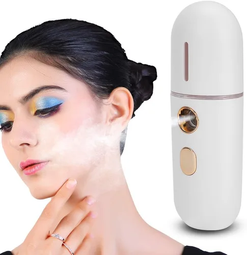 Vista 4 de Rociador facial de niebla, mini vaporizador facial portátil, hidratante para exteriores para mujeres y niñas en interiores