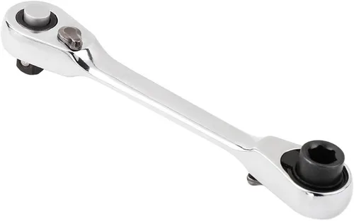 Vista 9 de Mini llave de trinquete de enchufe rápido de 1/4 pulgadas Varilla Destornillador Llave de punta doble