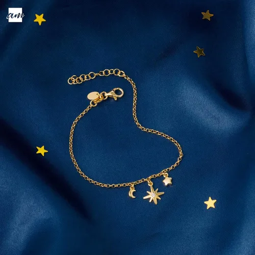 Vista 3 de Amberta Women 925 Sterling Silver Celestial Bracelets