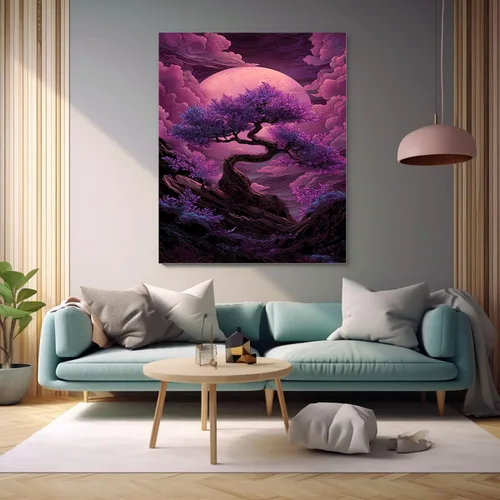 Vista 4 de VOCBAN Tree of Life Wall Art The Picture Artwork Canvas Prints Tree Pictures Poster Retro Artwork for Bedroom Living Room Home