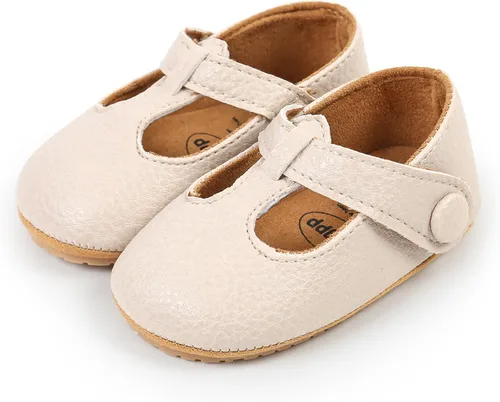 Vista 7 de SOFMUO Zapatos deportivos de cuero con cordones para bebés, niños y niñas, suela de goma suave, mocasines Oxford para recién nacidos