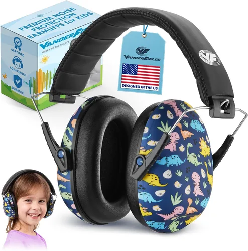 Vista 8 de Kids Noise Canceling Headphones - 33 dB (2K Hz) - Ear Protection Earmuffs Negro