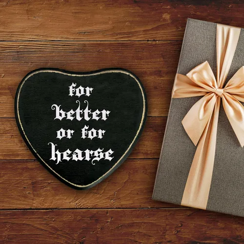 Vista 6 de Letrero de madera con forma de corazón gótico, para mejor o para fúnebre, arte de pared de madera gótico retro, decoración de placa de madera