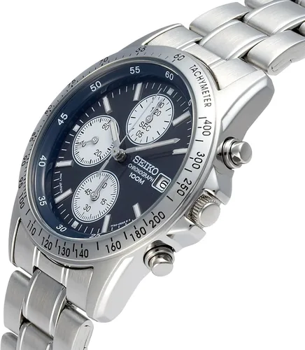 Vista 3 de Reloj SND365PC de Seiko importado azul oscuro para hombre modelos de ultramar