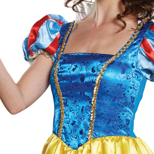 Vista 4 de Disguise Disfraz de Blancanieves para mujer, vestido oficial de disfraz de princesa Disney Blancanieves