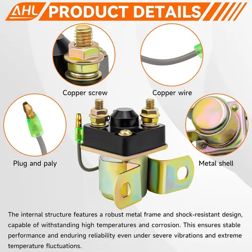 Vista 3 de AHL Relé solenoide de arranque para Polaris Trail Blazer 250 1990-2003 ATV