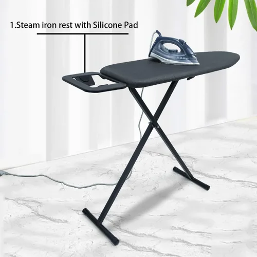 Vista 4 de Duwee - Tabla de planchar de 12 x 36 pulgadas con cubierta resistente al calor y almohadilla de fieltro gruesa Tabla de planchar compacta plegable