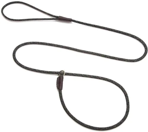 Vista 3 de Mendota Pet Correa antideslizante para exhibición de perros, fabricada en los Estados Unidos, color negro, 1/8 pulgadas x 54 pulgadas, para razas