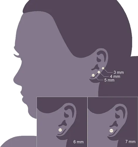 Vista 4 de Jewelrieshop Faux Pearl Stud Earrings 5 Pairs Stainless Steel Hypoallergenic Starter Set for Women Girls