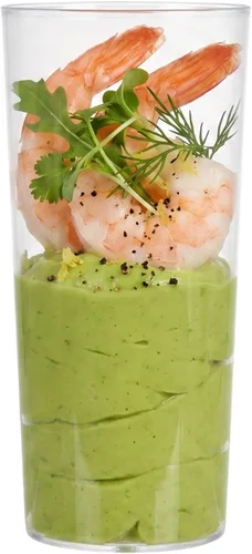 Vista 6 de Restaurantware Vasos de postre de 5 onzas, 100 vasos de cóctel de plástico desechables, duraderos y sostenibles, de plástico transparente