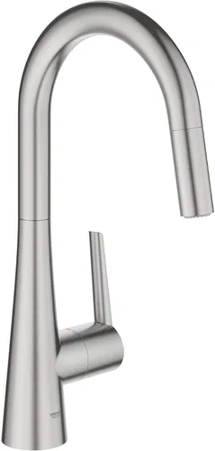 Vista 15 de Grohe 32298003 Zedra Grifo de cocina con triple rociador extraíble de una sola manija en cromo Starlight Cromado
