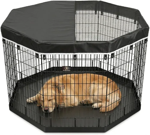 Vista 16 de PJYuCien Bolsa de Almacenamiento para Corralito de Perros, Adecuada para Corralito Plegable de Ejercicio para Mascotas de 61x61 cm, Valla