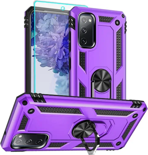 Vista 11 de Funda compatible con Samsung Galaxy S20 FE con protector de pantalla HD, grado militar, prueba de caídas de 16 pies, anillo, a prueba de golpes