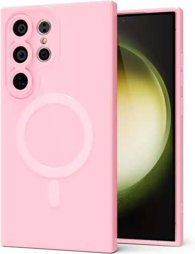 Vista 145 de Svanove Funda magnética de silicona para Samsung Galaxy S22, compatible con Magsafe, bonita funda para mujer, goma de gelatina brillante delgada