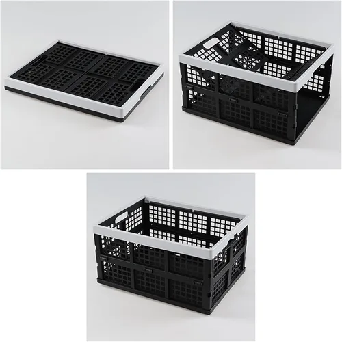 Vista 7 de Inhouse 3 paquetes de cajas plegables de leche de 34 cuartos de galón, caja de almacenamiento plegable de plástico