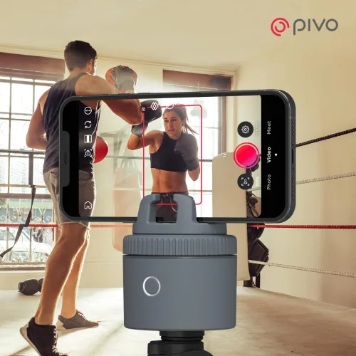Vista 8 de Pivo Sports Pack - Soporte para teléfono de seguimiento automático, rotación de 360° para entrenamiento deportivo, deportes de raqueta, tenis