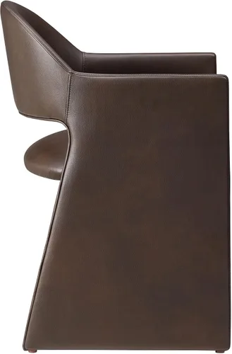 Vista 6 de Modway Talia - Sillón de comedor de cuero vegano en color espresso
