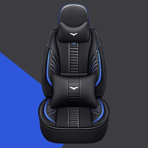 Vista 8 de Fundas protectoras de asiento de automóvil de lujo de 2 asientos para Mazda CX-3 2016-2021, diseño de bolsa de almacenamiento trasera, almohada