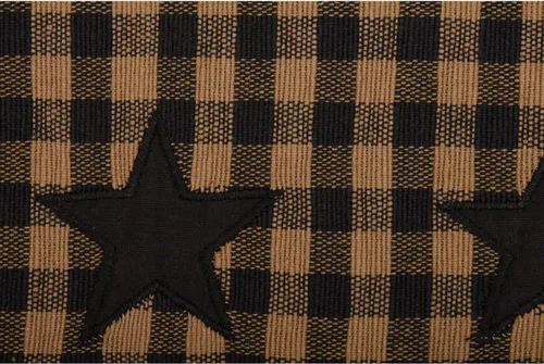 Vista 6 de VHC Brands, Black Star, algodón, 13x48, alfombra de pasillo tejida, color negro