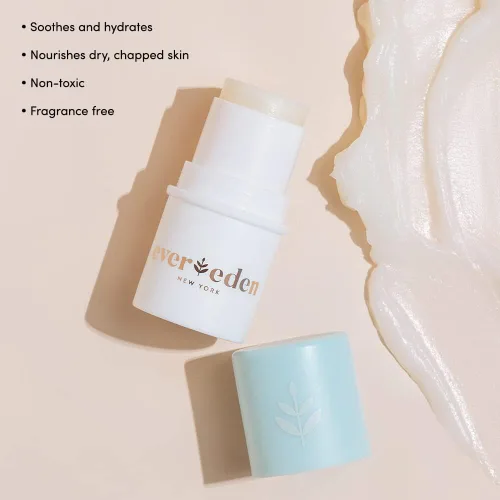 Vista 5 de Evereden Dry Relief DUO - Crema Facial (1.7oz) y Bálsamo Labial (0.13oz) - Paquete de Chapstick para Niños Pequeños y Crema para Bebés Limpio