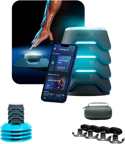 Vista 10 de BlazePod Kit de entrenamiento de reacción Smart Pods para ejercicios de velocidad, agilidad y cognitivos, entrenamiento profesional para atletas