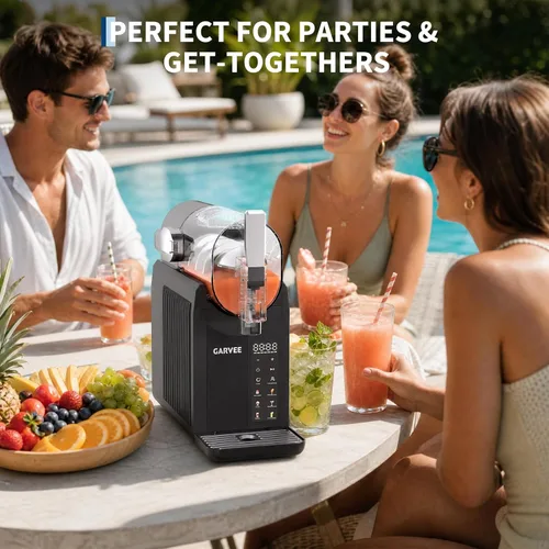 Vista 8 de CuisinSmart Máquina de granizado para el hogar, 6 modos preestablecidos pantalla LED un clic Slushy Maker