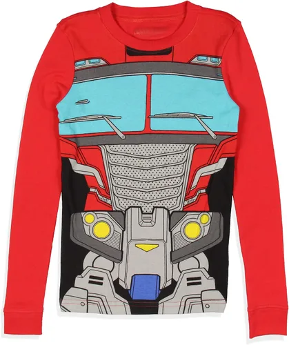 Vista 3 de INTIMO Transformers Optimus Prime - Conjunto de pijama para niño, disfraz de personaje de televisión
