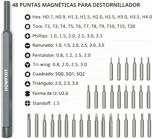 Vista 2 de PRO - Juego de destornilladores de 48 bits para reparación de electrónica, smartphone, iPhone, laptop, Macbook, PC, consola de juegos, cámara