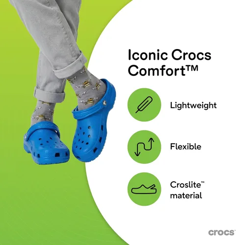 Vista 9 de Crocs Unisex-Adult Classic Clog, Clogs for Women and Men azul (Blue Bolt)