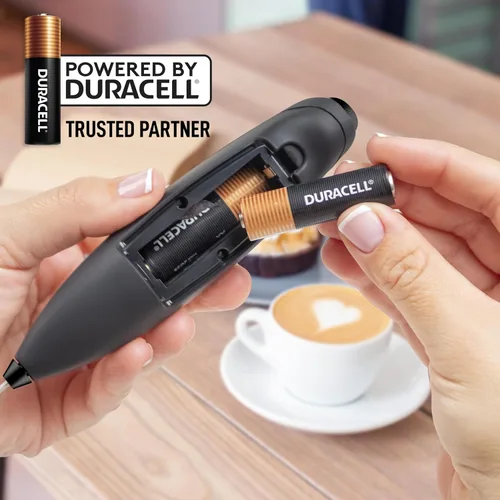 Vista 19 de Zulay Milk Boss Espumador de leche potente manual, hace espuma para latte, batidor para mezclar bebidas, café, miniespumador para capuchino, frappé
