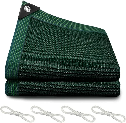Vista 8 de 90% verde negruzco, red resistente a 3.3 x 6.5 pies, lona de malla duradera con ojales reforzados para invernadero, plantas, gallinero, pérgola