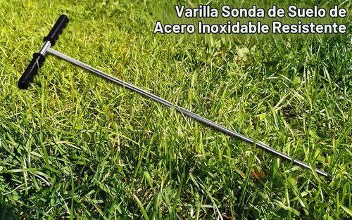 Vista 7 de Varilla de Sonda de Suelo, Varilla de Sonda de Tanque Séptico de 32"-48", Sonda de Tubería Beseetop Hecha de Acero Inoxidable con Mango en T Aislado